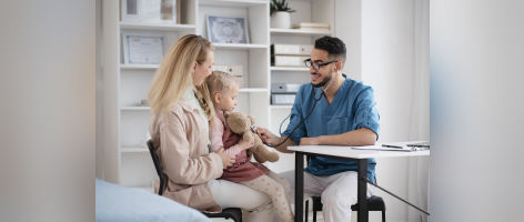 Doctor examining his patients